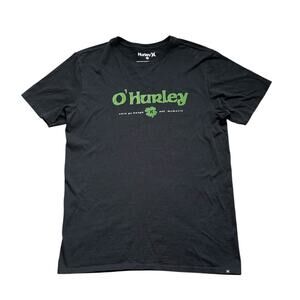 Men's M Hurley Black Short Sleeve O'Hurley St. Patrick's Day Tee Shirt